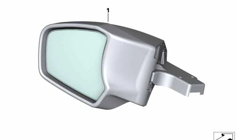 Espejo retrovisor izquierdo OEM 51167728819 para motos BMW R1200RT, R1250RT. Original BMW Motorrad.