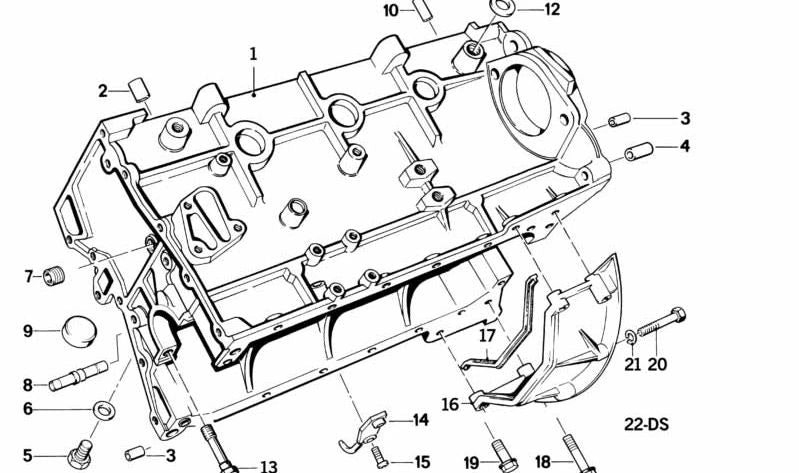 Tornillo ISA M6x16 10.9 OEM 11421315981 para BMW E30 M3 motor S14 con cambio manual. Original BMW.