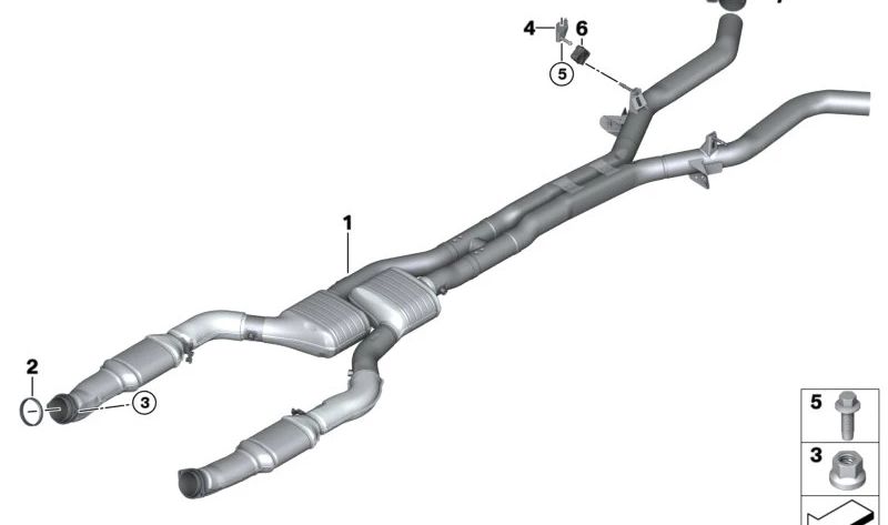 Silentblock de goma OEM 18308631988 para BMW G20, F90, G30, G31, G32, G11, G12, F91, F92, F93, G14, G15, G16, G05, G06, G07, G29. Pieza original BMW.