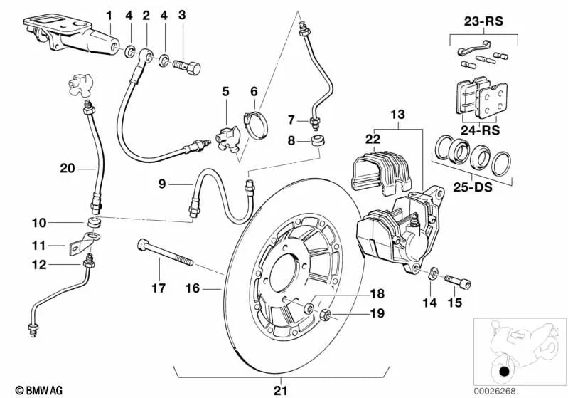 Cilindro con Pistón para BMW (OEM 32722310785). Original BMW