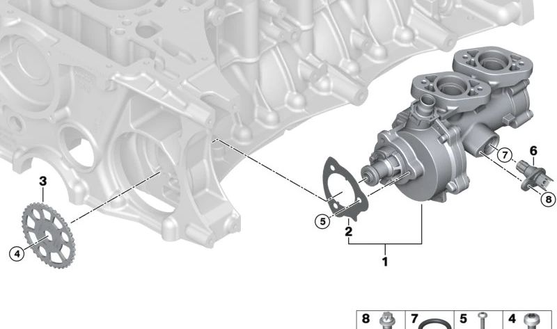 Junta de estanqueidad OEM 11667849395 para BMW F87 M2 CS/Competition, F80 M3, F82 M4. Compatible con motores S55. Original BMW.