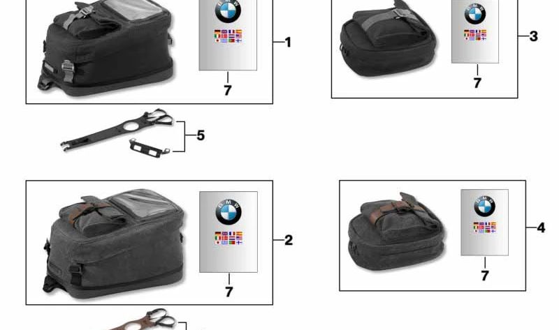 Correa de depósito OEM 77452451071 para BMW Motorrad R nineT, R nineT Pure, R nineT Scrambler, R nineT Racer y R nineT Urban G/S. Original BMW Motorrad.