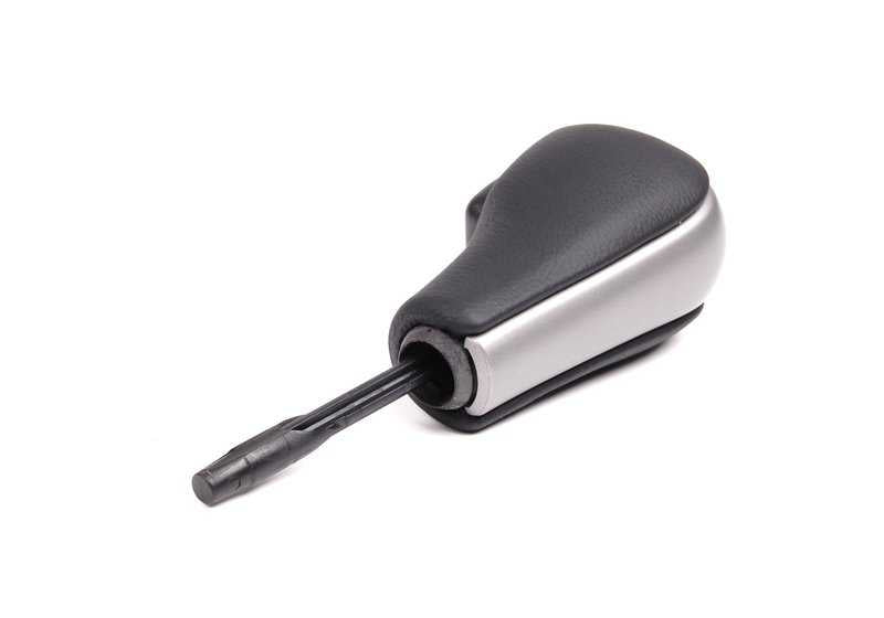 Palanca de cambio en cuero con embellecedor de plástico OEM 25167523139 para BMW E85, E86. Original BMW.