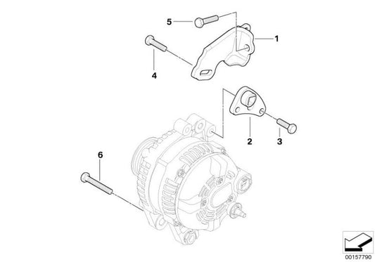 Support angle OEM 12317790876 for MINI One D R50 (03/2003 - 07/2006). Original MINI.