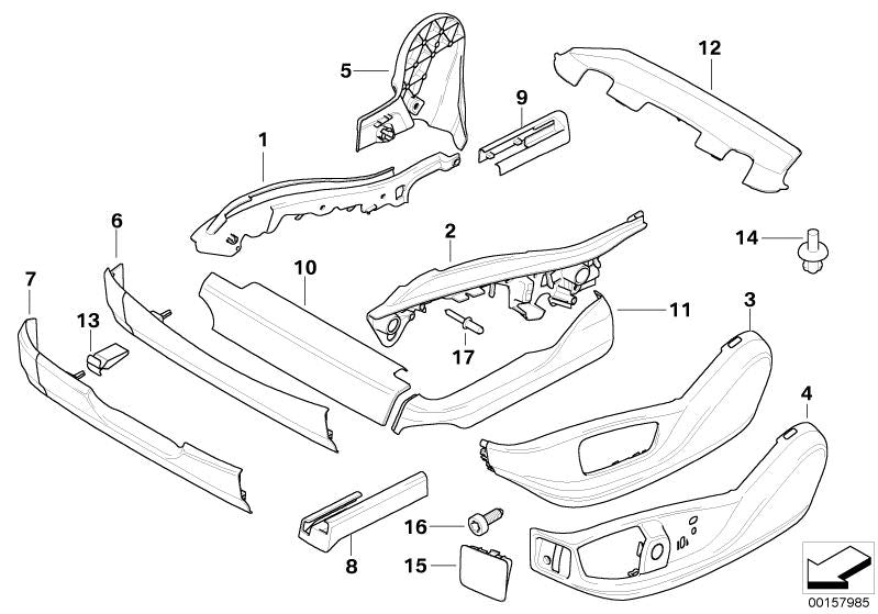 Front destra -Worse Stampo OEM 52107170742 per BMW X5 {E70} Modelli: 3.0d, 3.0sd, 3.0Si, 4.8i, XDrive30d. BMW originale.