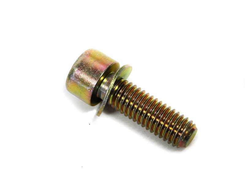Tornillo con arandela M8x25 OEM 07119920022 para BMW E21, E30, E36, E12, E28, E34, E39, E24, E23, Z1. Original BMW. Ideal para fijaciones en motor, escape o paragolpes.