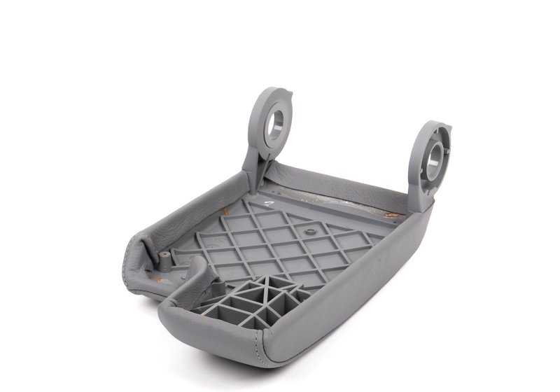 Reposabrazos superior en cuero gris OEM 51168248532 para BMW E46. Recambio original BMW.