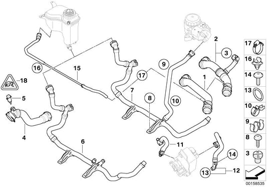 Heizungsrendite für BMW E81, E87, E87N (OEM 17127548240). Original BMW