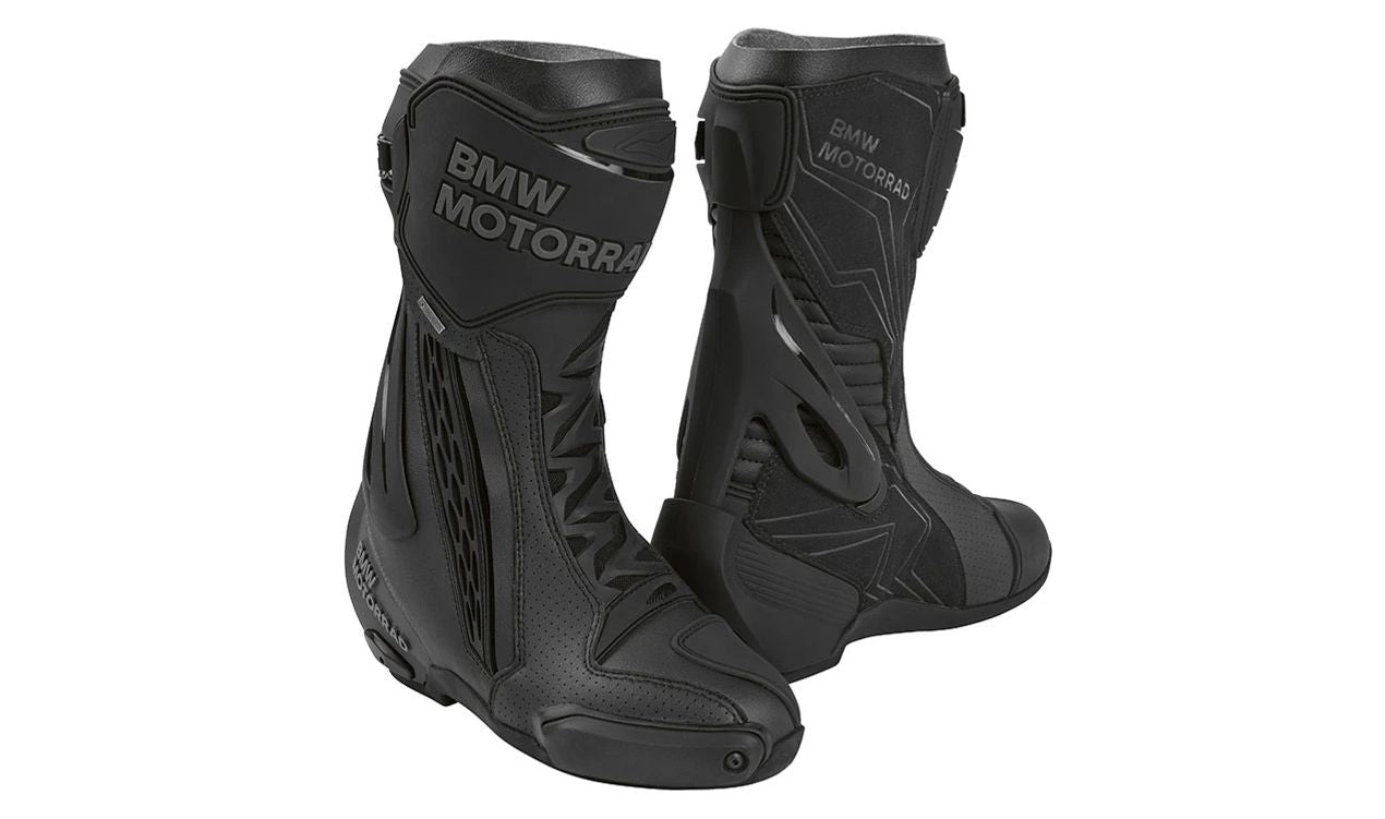 Botas unisex M Pro Race GORE-TEX OEM 76225A869E6 para BMW Motorrad {S1000RR, M1000RR, R1250GS, F850GS, R1200GS, F900R, RnineT, etc.}. Protección máxima, impermeables y transpirables. Original BMW Motorrad.