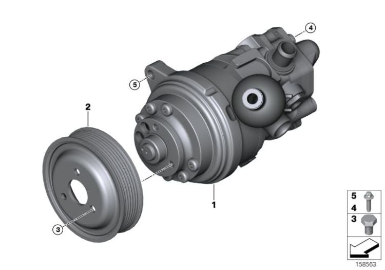 Pompa in tandem per BMW E70 (OEM 32416783962). BMW originale.