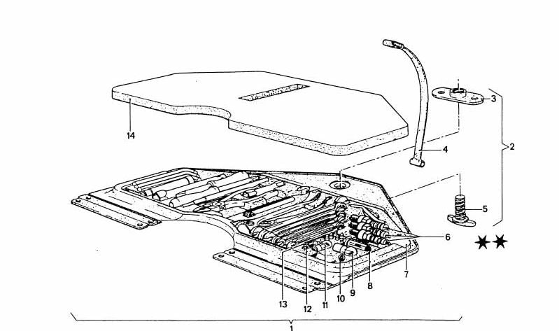 Caixa de ferramentas OEM 71111102916 Para BMW E23, E24, E28, E30, E31, E32, E34, E36, E38, E39 83, E8 E85, E86, E87, E88, E89, F01, F02, F06, F07, F10, F11, F12, F13, F15, F16, F20,