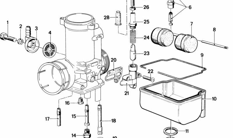 Válvula de ralentí OEM 13111260893 para BMW R50, R60, R75, R90, R100. Compatible con modelos clásicos de motocicletas BMW con carburador. Recambio original BMW Motorrad.