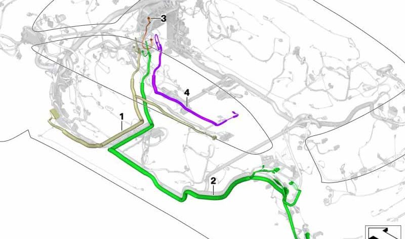 Cable de conexión TCB / HU-H OEM 61119360118 para BMW F45, F45N, F46, F46N. Pieza original BMW. Ideal para sistema de infoentretenimiento y telemática.