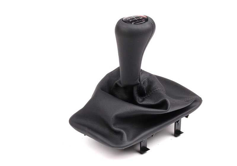 Fuelle de palanca de cambios en piel negra OEM 25112259352 para BMW Serie 8 E31 (840i, 850Ci, 850CSi). Original BMW.