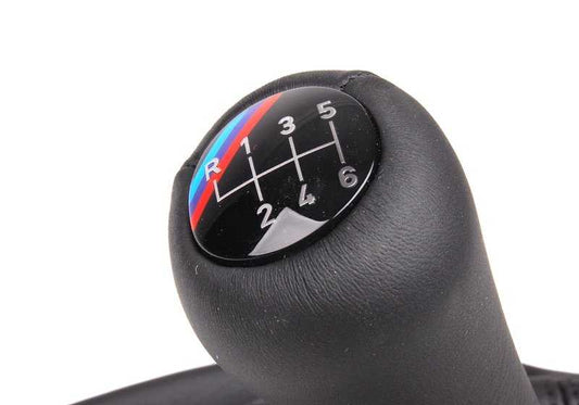 Fuelle de palanca de cambios en piel negra OEM 25112259352 para BMW Serie 8 E31 (840i, 850Ci, 850CSi). Original BMW.