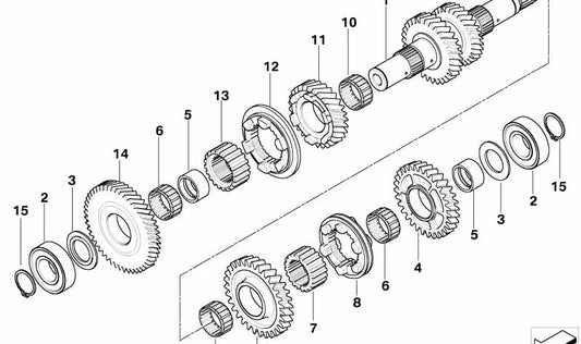 Roda dentada de mudança de marcha 2ª OEM 23227683278 para motocicletas BMW R1200GS, R1200RT, HP2 Sport... e muito mais. Originais BMW Motorrad.