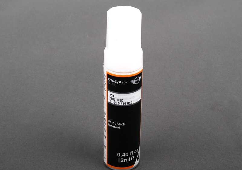 Rotulador de retoque color rojo Chili OEM 51910419869 para MINI {R55, R56, R57, R58, R59, R60, R61, F54, F55, F56, F57, F60}. Original MINI.
