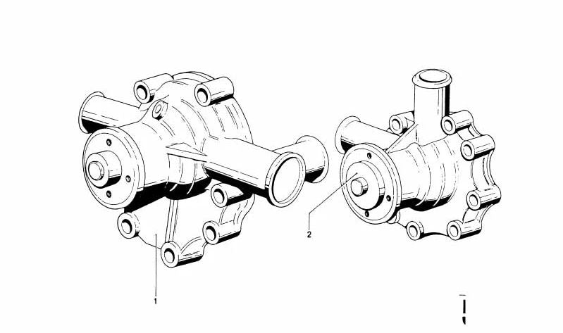 OEM water pump 11519056401 for BMW E87, E90, E91, E92, E93, E60, E61, F10, F11, F01, F02, X1 E84, X3 E83, X5 E70, X6 E71, Z4 E89. Original BMW replacement.