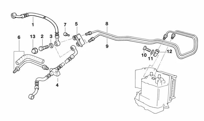 Cable de unión freno OEM 34322330680 para motos BMW R1100R, R850R. Original BMW Motorrad.