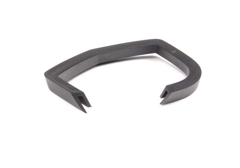Anillo embellecedor exterior izquierdo negro OEM 51437056389 para BMW Z4 E85. Original BMW.