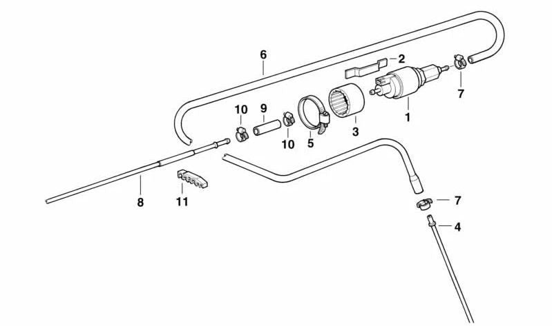Abrazadera de manguera OEM 16131388117 para BMW E34, E39, E32, E38, E31. Pieza original BMW. Ideal para sistema de combustible y otras conexiones de mangueras.