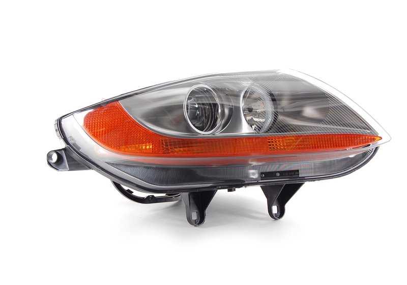Faro delantero derecho con acabado cromado OEM 63127165666 para BMW E85 (Z4). Original BMW.