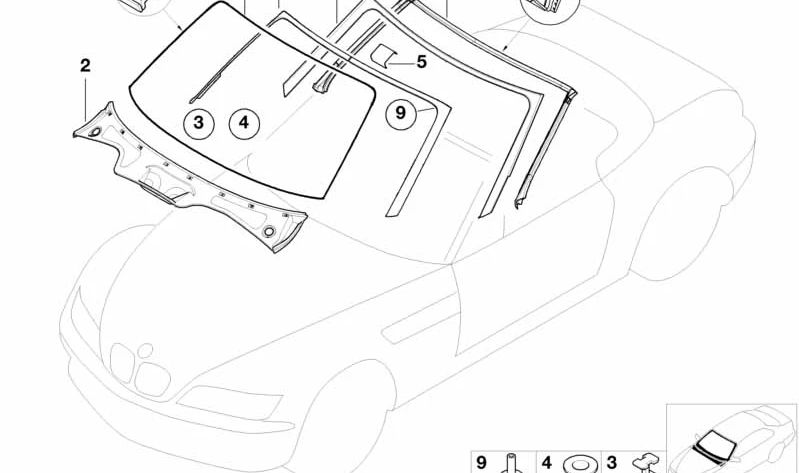 Embels Embels OEM 51318413095 for BMW E36 (all models) and BMW Z3 (all models). Original BMW.