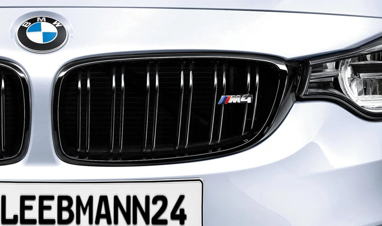 Parrilla decorativa M Performance izquierda OEM 51712352811 para BMW F82 M4, F83 M4, F82 M4 LCI, F83 M4 LCI. Original BMW.