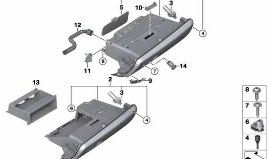 Manguera de respiración guantera OEM 51169299607 para MINI F56, F55. Original MINI.