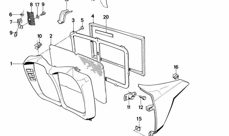 Soporte de sujeción ángulo OEM 46631450634 para BMW Motorrad K100 (KK58) año 1983–1988. Pieza original BMW Motorrad.