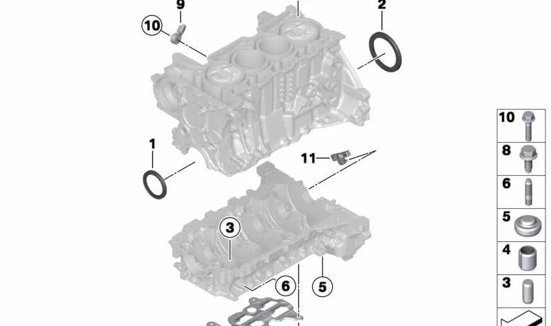 Tornillo OEM 13627579016 para MINI R56, R55, R57, R58, R59, R60, R61 y BMW F20, F21, F30, F31... y más. Original BMW y MINI.