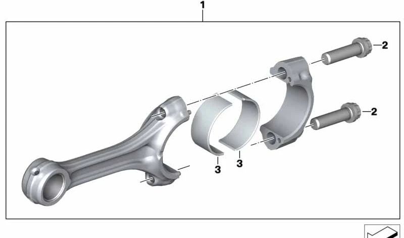Semicojinete azul OEM 11248551568 para motos BMW S1000RR, S1000XR, M1000RR, G310R, C400GT… y más. Original BMW Motorrad.