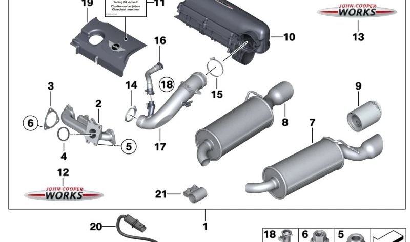 Abrazadera de manguera 60x9 OEM 13717577548 para MINI R55, R56, R57, R58, R59, R60, R61 y BMW F20, F21, F30, F31. Original MINI y BMW.