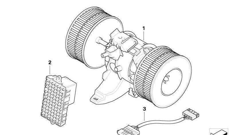 SPEED REGULATOR OEM passenger fan 67636988452 for BMW E60, E61, E63, E64. Compatible with diesel and gasoline engines. Original BMW.