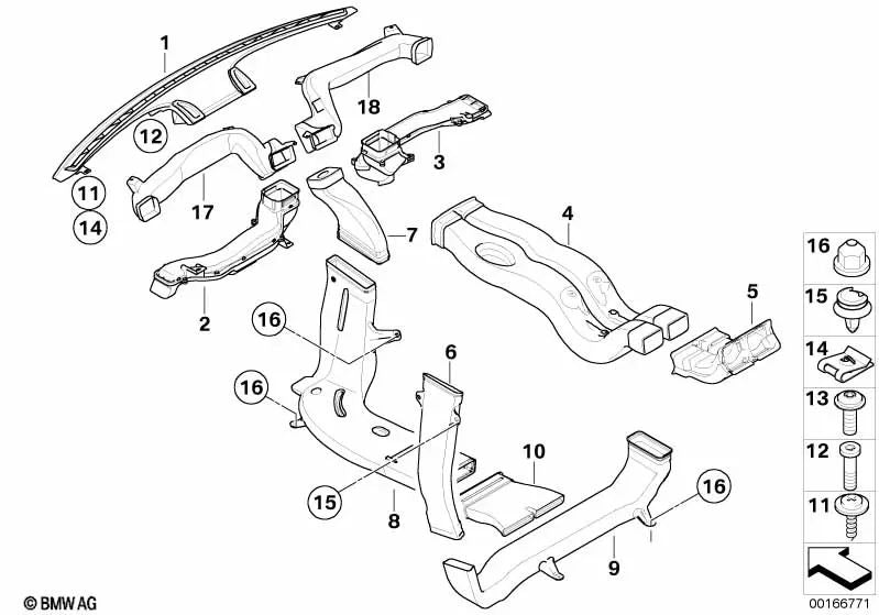 Conducto de aire B-Pilar izquierdo para BMW X5 E70, E70N (OEM 64226963457). Original BMW