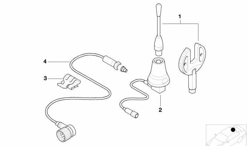 Abrazadera para cable OEM 61138350883 para BMW E39. Pieza original BMW.