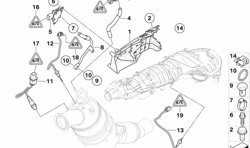 Sensor de Presión de Admisión OEM 13627812296 para BMW E81, E82, E87, E88, E84. Original BMW.