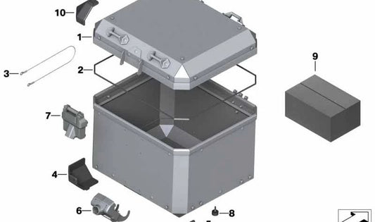 OEM stopper 71607688895 for BMW Motorrad R1200GS, R1250GS, F650GS, F800GS... and more. Original BMW Motorrad.
