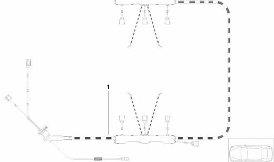 Cableado módulo de encendido OEM 12517549856 para BMW E60, E61, E63, E64. Original BMW.