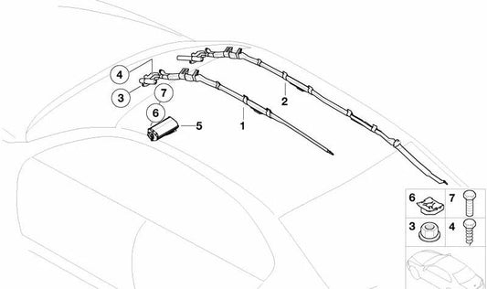 TORX OEM 51168176282 Parafuso para BMW E36, E66. BMW original.