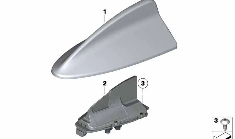 Antena de techo original BMW OEM 65209226895 para los modelos: E82, F20, F21, F22, F45, F46, E90, E91, E92, F30, F31, F34, F35, F80, F32, F36, F82, F07, F11, E84, F48, F25, F26, E70, F15, F85, E71, E72, F16, F86. Compatible y específica para vehícu