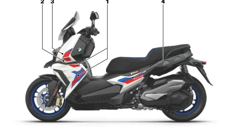Cubierta lateral derecha decorativa OEM 51147914812 para BMW Motorrad F750GS, F850GS, F850GS Adventure. Pieza original BMW Motorrad.