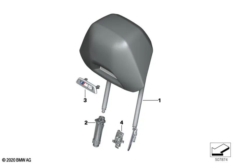 Logotipo iluminado OEM 52109882772 para BMW X5 M F95, X5 M F95 LCI. Original BMW.