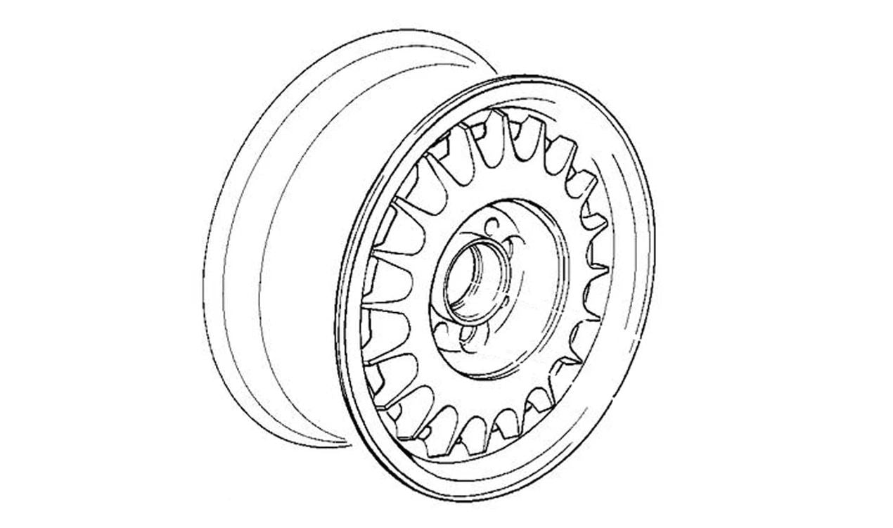 Llanta de aluminio Classic-Styling 2 OEM 36111179761 para BMW E34, E24, E32. Original BMW.
