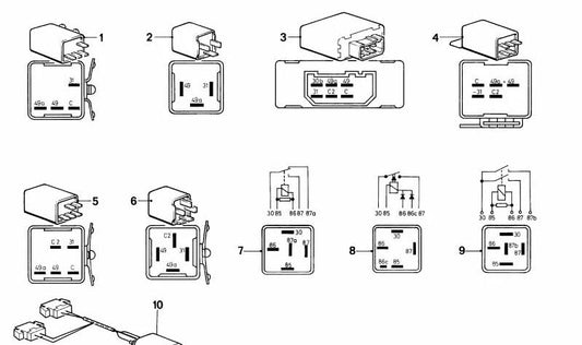 Resistência à luz diurna 61131382366 para BMW E34, E24, E32. BMW original.