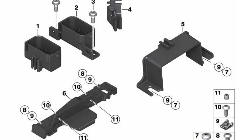 Caperuza de conector OBD OEM 61138555852 para motos BMW R1200GS, R1250GS, RnineT, S1000RR... y más. Original BMW Motorrad.