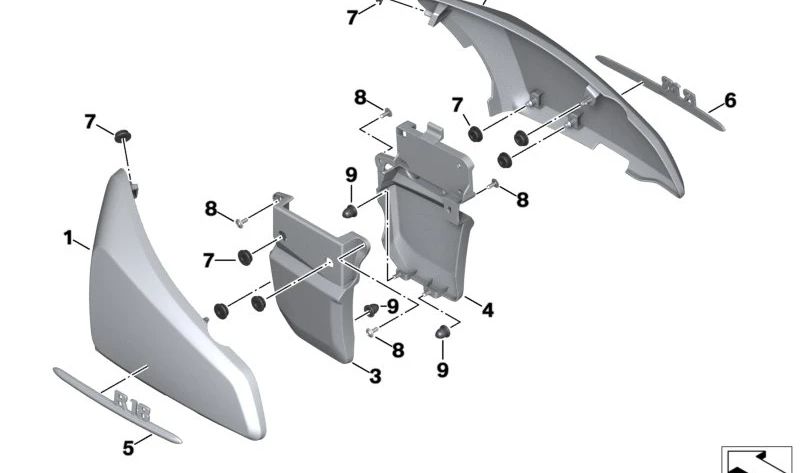 Tampa esquerda da bateria OEM 46631541255 para motocicletas BMW R 18 B, R 18 Transcontinental. Originais BMW Motorrad.