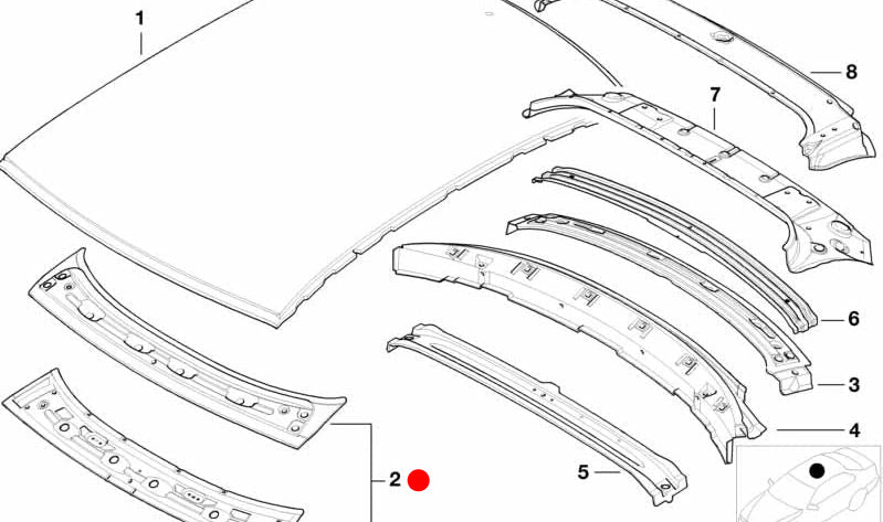 Grade superior do pára-brisa OEM 41327013026 para BMW E46. Peça original BMW, garante ajuste perfeito e proteção contra chuva na base do para-brisa.