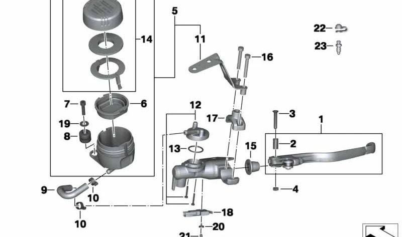 Tubo OEM 32727704761 para BMW Motorrad F 800 S, F 800 ST, F 650 GS, F 800 GS, F 800 R. Original BMW Motorrad.