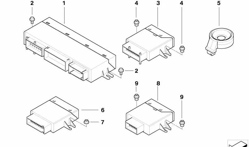 Módulo de techo convertible OEM 61357199997 para BMW E85 Z4. Original BMW.